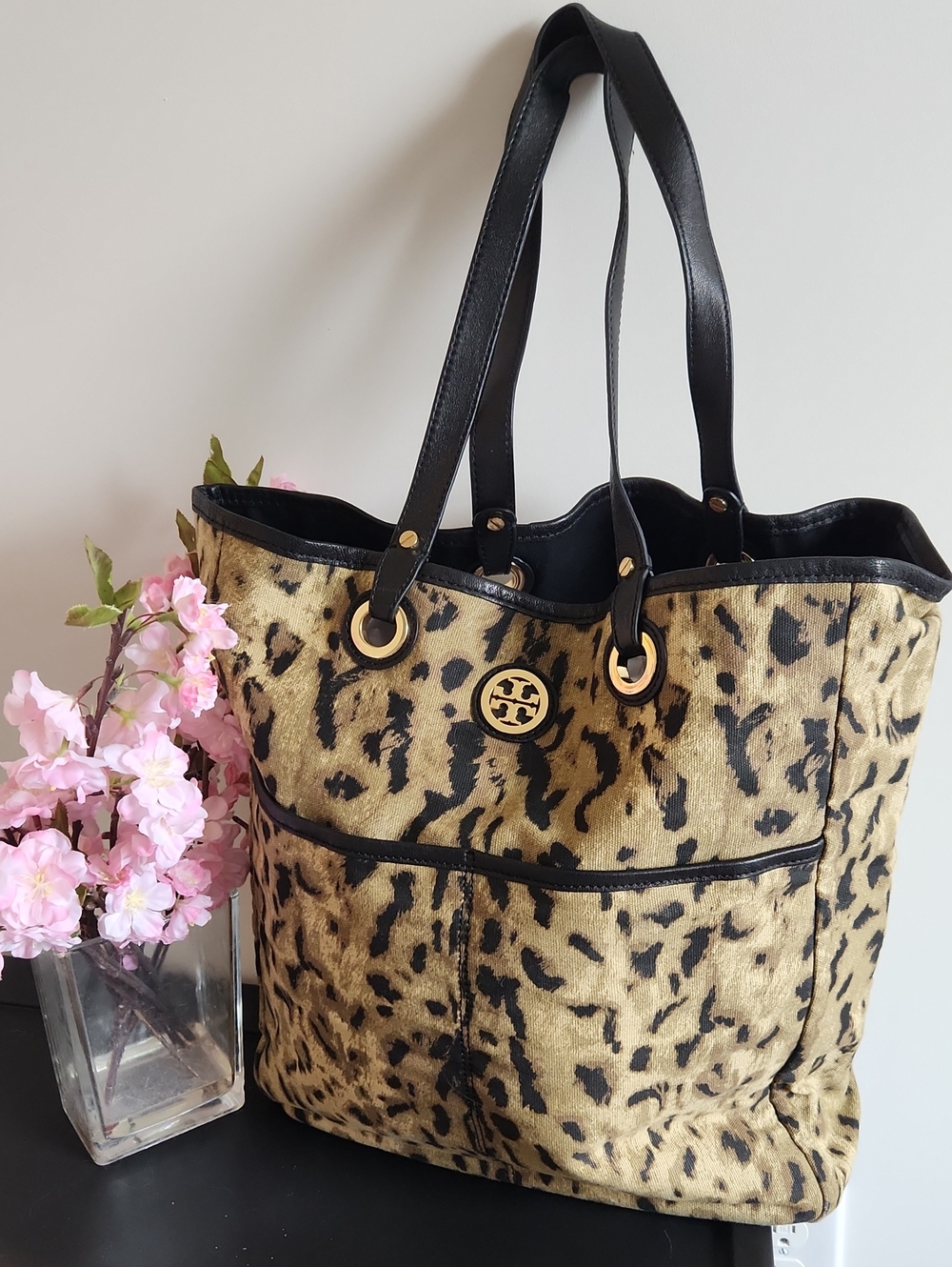 Tory Burch Leopard Canvas Tote - Picture 3 of 7